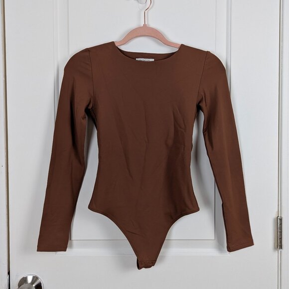Babaton | Brown Long Sleeve Bodysuit Size Small - Picture 1 of 7